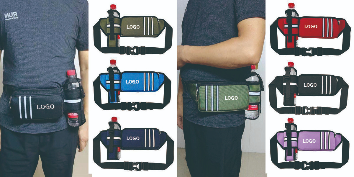 Outdoor crossbody Fanny pack with water bottle holder 